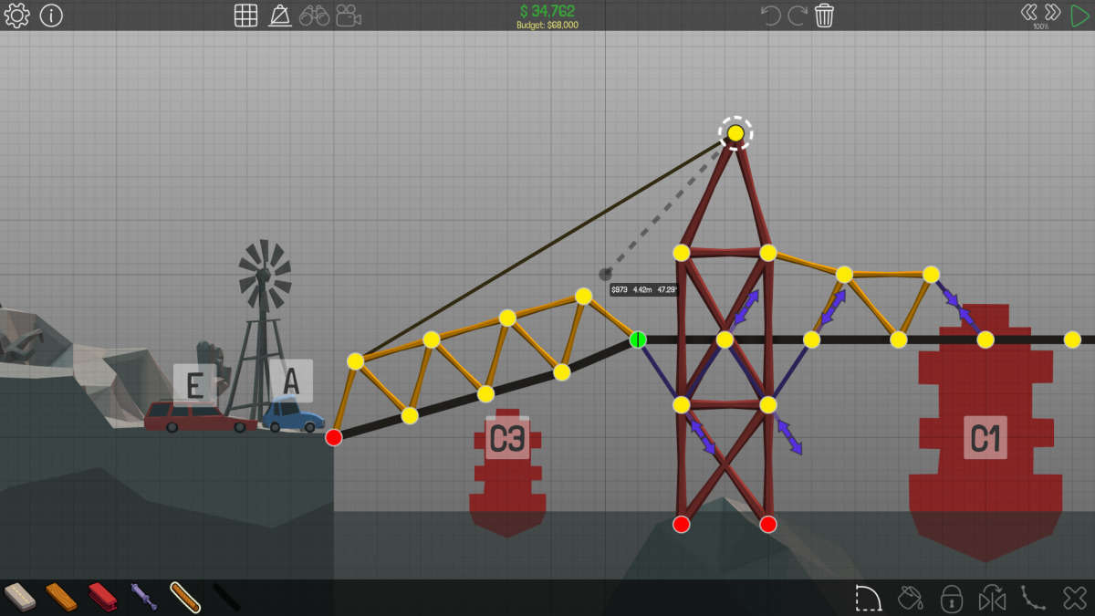 Gameplay Screenshot for Poly Bridge