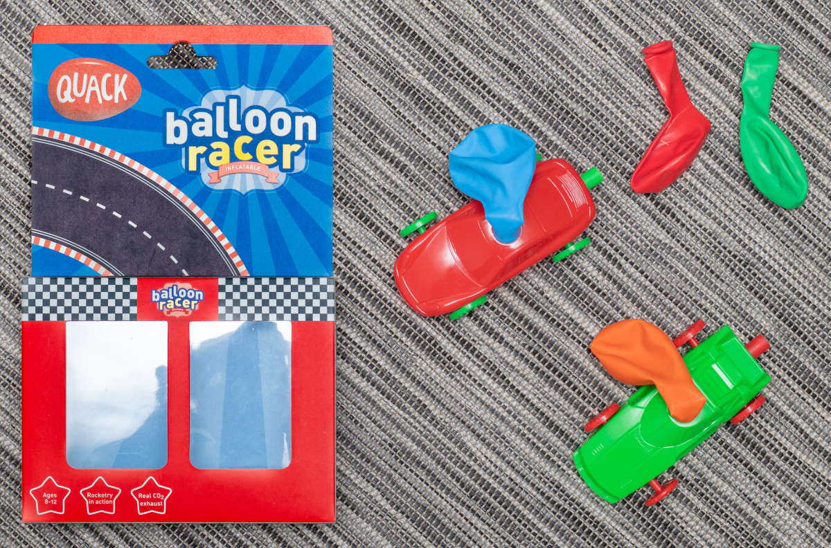 Balloon Racer by Quack Box Contents